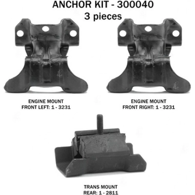 Motor And Transmission Mount Kit by ANCHOR - 300040 pa1