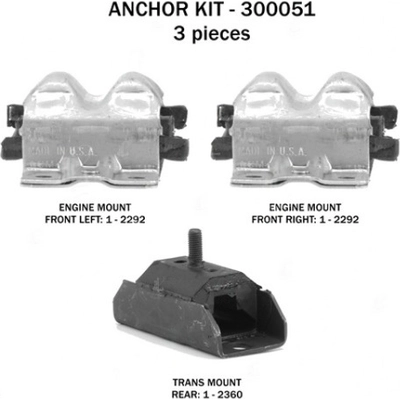 Motor And Transmission Mount Kit by ANCHOR - 300051 pa1
