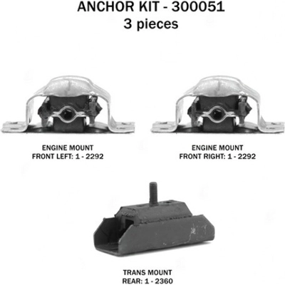 Motor And Transmission Mount Kit by ANCHOR - 300051 pa2