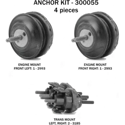 Motor And Transmission Mount Kit by ANCHOR - 300055 pa1