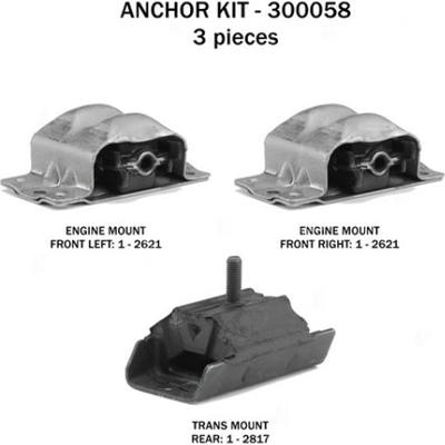 Motor And Transmission Mount Kit by ANCHOR - 300058 pa1