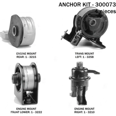 Motor And Transmission Mount Kit by ANCHOR - 300073 pa3