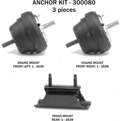 Motor And Transmission Mount Kit by ANCHOR - 300080 pa1