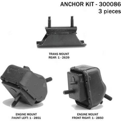 Motor And Transmission Mount Kit by ANCHOR - 300086 pa2