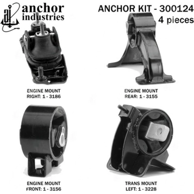 Motor And Transmission Mount Kit by ANCHOR - 300124 pa2