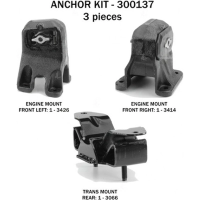 Motor And Transmission Mount Kit by ANCHOR - 300137 pa1