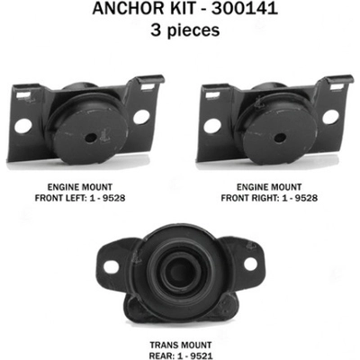 Motor And Transmission Mount Kit by ANCHOR - 300141 pa1