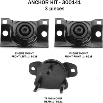 Motor And Transmission Mount Kit by ANCHOR - 300141 pa2