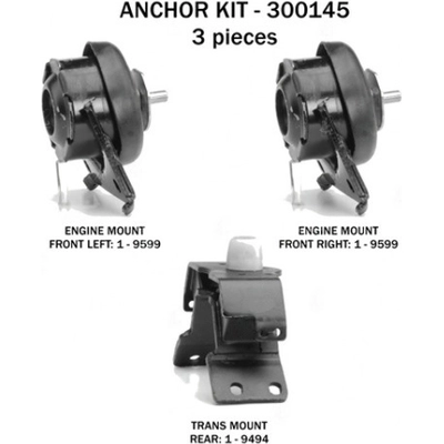 Motor And Transmission Mount Kit by ANCHOR - 300145 pa1