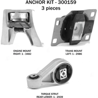 Motor And Transmission Mount Kit by ANCHOR - 300159 pa2