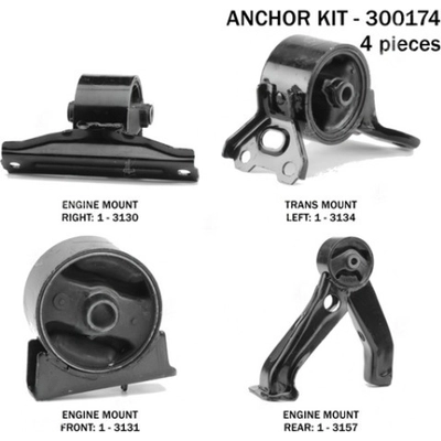 Motor And Transmission Mount Kit by ANCHOR - 300174 pa1
