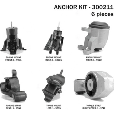 Motor And Transmission Mount Kit by ANCHOR - 300211 pa1