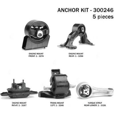 Motor And Transmission Mount Kit by ANCHOR - 300246 pa3