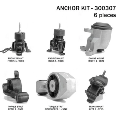 Motor And Transmission Mount Kit by ANCHOR - 300307 pa2