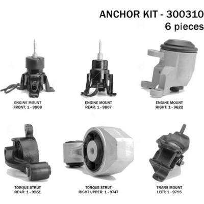 Motor And Transmission Mount Kit by ANCHOR - 300310 pa3