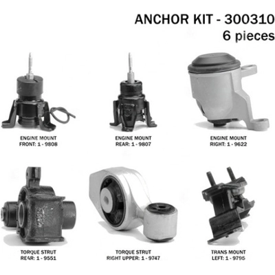 Motor And Transmission Mount Kit by ANCHOR - 300310 pa5