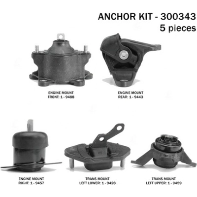 Motor And Transmission Mount Kit by ANCHOR - 300343 pa1