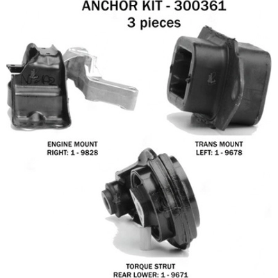 Motor And Transmission Mount Kit by ANCHOR - 300361 pa1