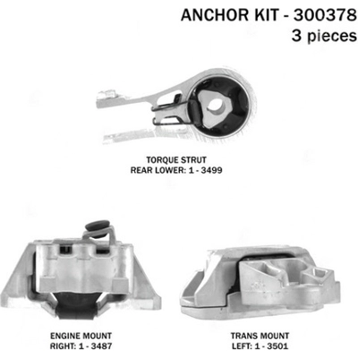 Motor And Transmission Mount Kit by ANCHOR - 300378 pa2
