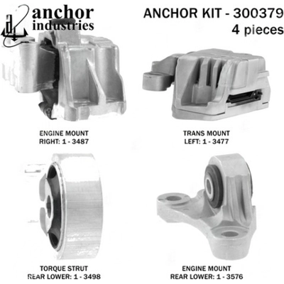 Motor And Transmission Mount Kit by ANCHOR - 300379 pa2