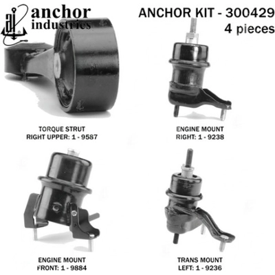 Motor And Transmission Mount Kit by ANCHOR - 300429 pa1