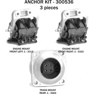 Motor And Transmission Mount Kit by ANCHOR - 300536 pa4