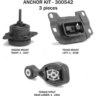 Motor And Transmission Mount Kit by ANCHOR - 300542 pa4