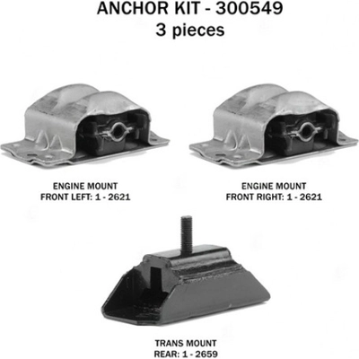 Motor And Transmission Mount Kit by ANCHOR - 300549 pa3