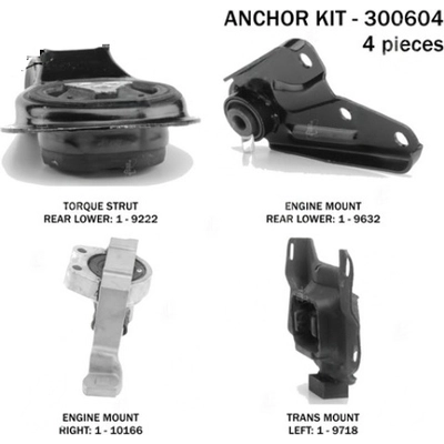 Motor And Transmission Mount Kit by ANCHOR - 300604 pa4