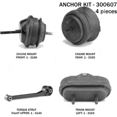 Motor And Transmission Mount Kit by ANCHOR - 300607 pa1