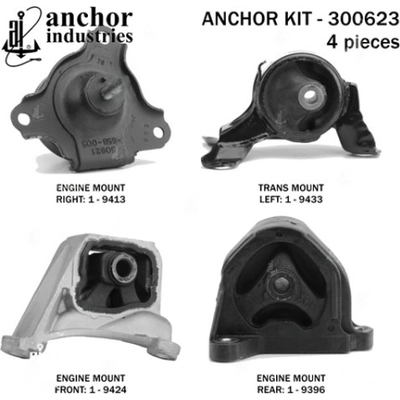Motor And Transmission Mount Kit by ANCHOR - 300623 pa1