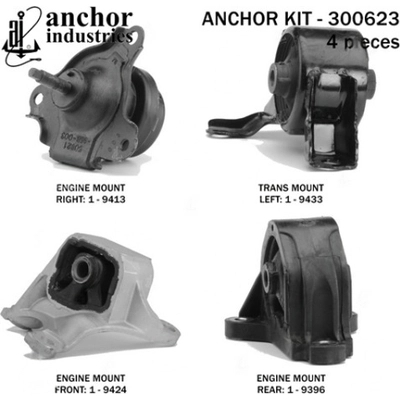 Motor And Transmission Mount Kit by ANCHOR - 300623 pa2
