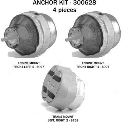 Motor And Transmission Mount Kit by ANCHOR - 300628 pa3