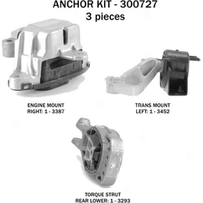 Motor And Transmission Mount Kit by ANCHOR - 300727 pa4