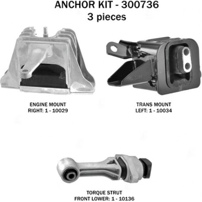 Motor And Transmission Mount Kit by ANCHOR - 300736 pa3