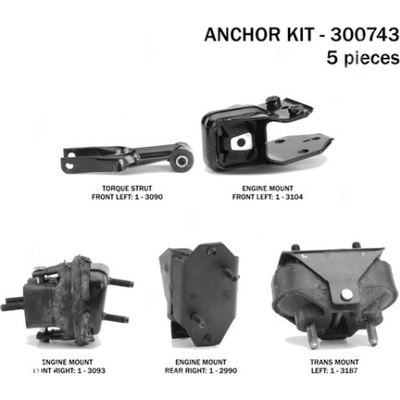 Motor And Transmission Mount Kit by ANCHOR - 300743 pa3