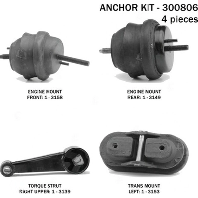 Motor And Transmission Mount Kit by ANCHOR - 300806 pa1