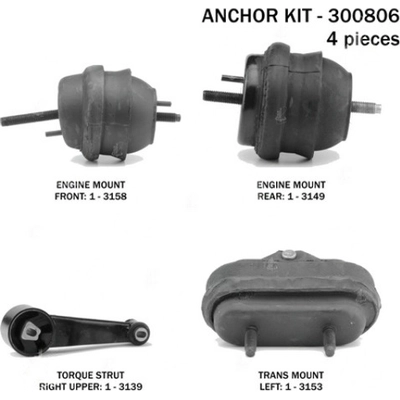 Motor And Transmission Mount Kit by ANCHOR - 300806 pa2