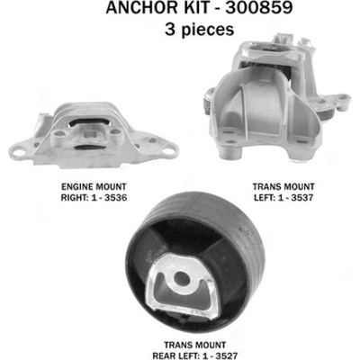 Motor And Transmission Mount Kit by ANCHOR - 300859 pa1
