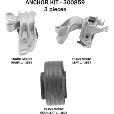 Motor And Transmission Mount Kit by ANCHOR - 300859 pa2
