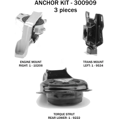 Motor And Transmission Mount Kit by ANCHOR - 300909 pa1