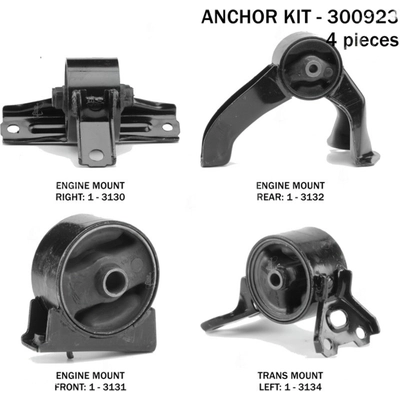 Motor And Transmission Mount Kit by ANCHOR - 300923 pa3