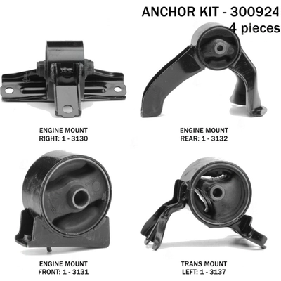 Motor And Transmission Mount Kit by ANCHOR - 300924 pa1