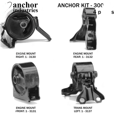 Motor And Transmission Mount Kit by ANCHOR - 300924 pa2