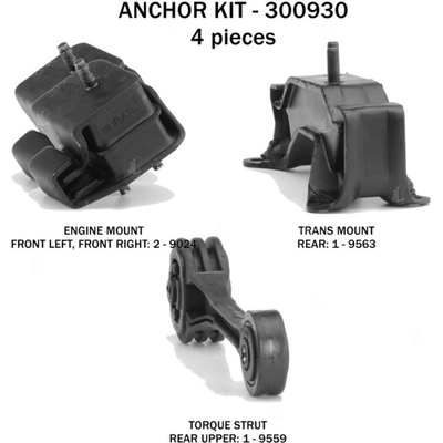 Motor And Transmission Mount Kit by ANCHOR - 300930 pa4