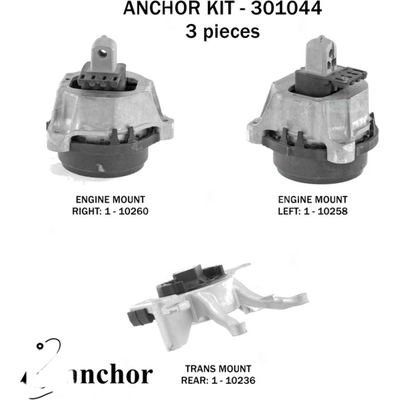 Motor And Transmission Mount Kit by ANCHOR - 301044 pa2