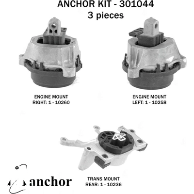 Motor And Transmission Mount Kit by ANCHOR - 301044 pa3