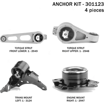 Motor And Transmission Mount Kit by ANCHOR - 301123 pa2