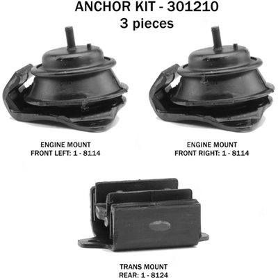 Motor And Transmission Mount Kit by ANCHOR - 301210 pa2