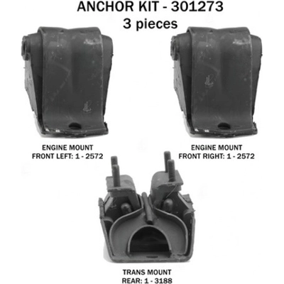Motor And Transmission Mount Kit by ANCHOR - 301273 pa1